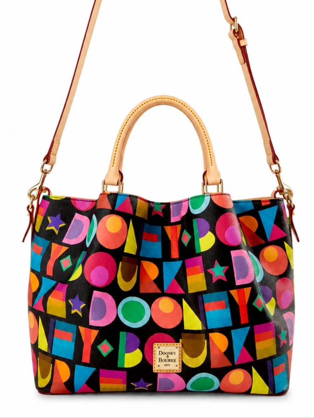 DOONEY & BOURKE Multicolor Monogram Brenna Tote NWT Crossbody BAG - Picture 1 of 10